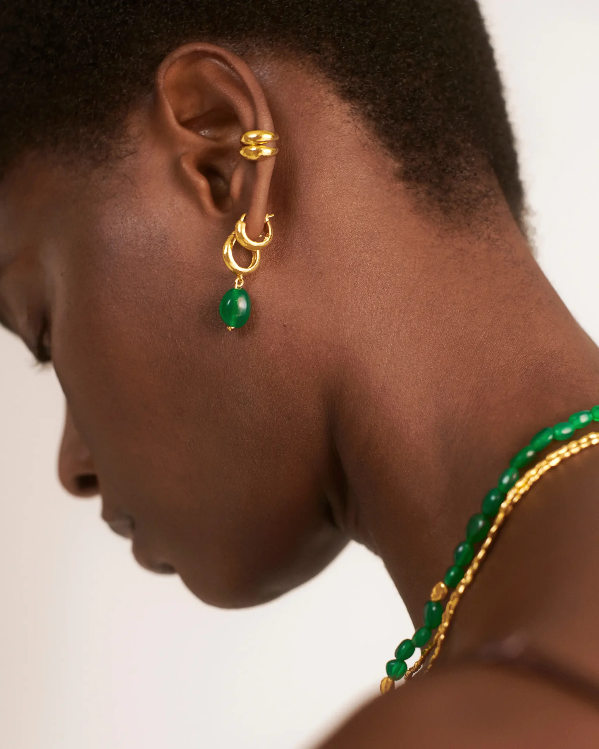 Green Gemstone Earrings - Image 2