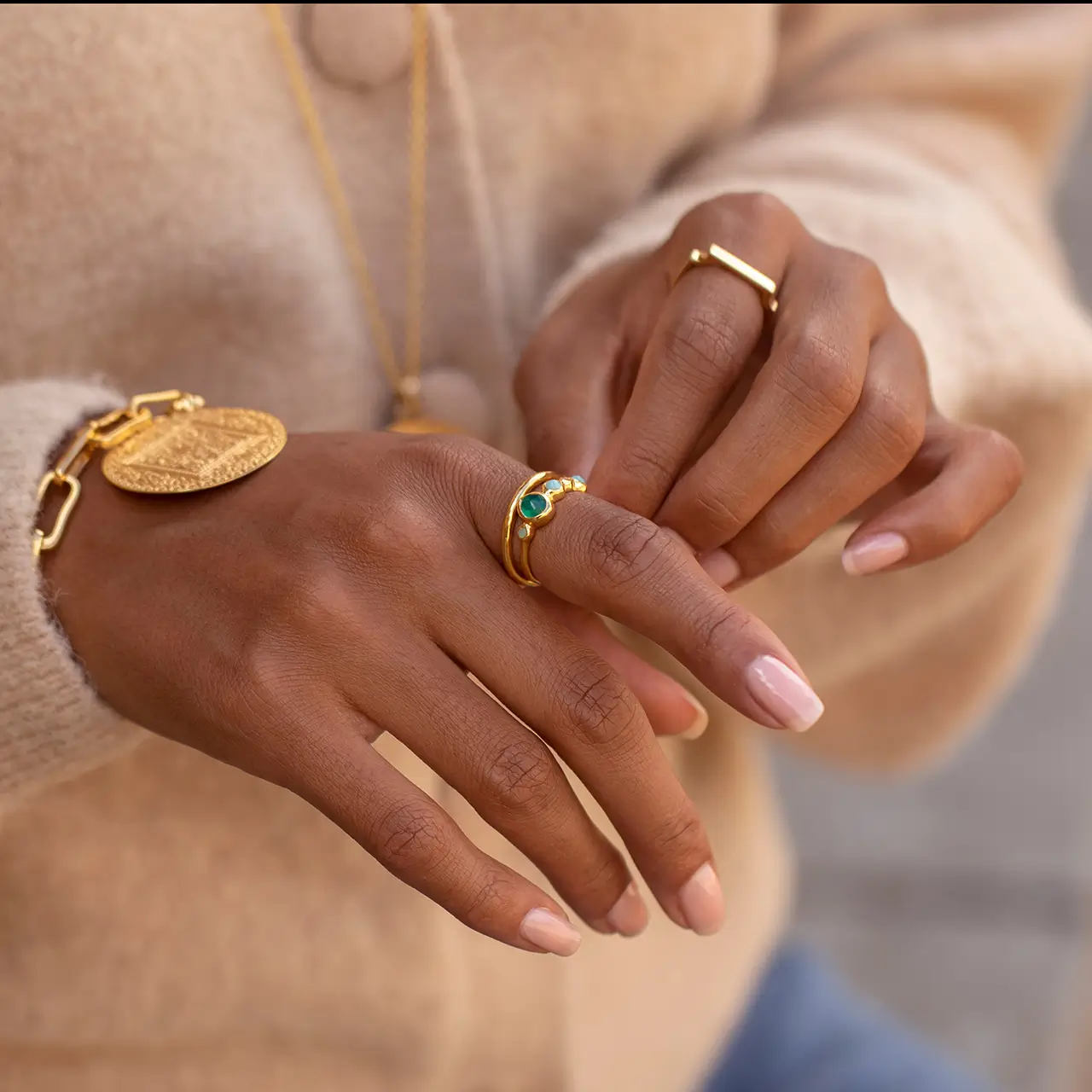 Mix Gems Eternity Ring - Image 2