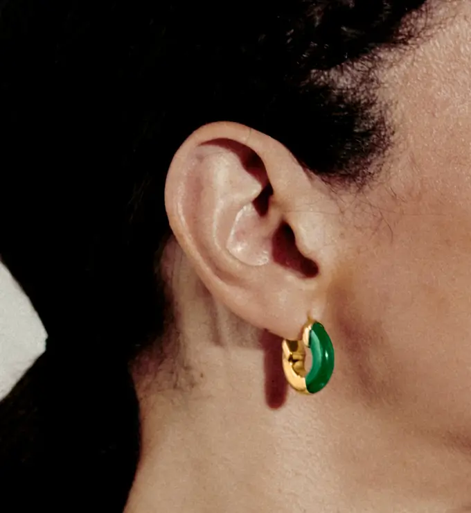 Small Gemstone Earrings - Image 2